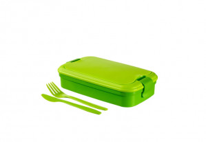 Pojemnik śniadaniowy + sztućce Lunch&go CURVER