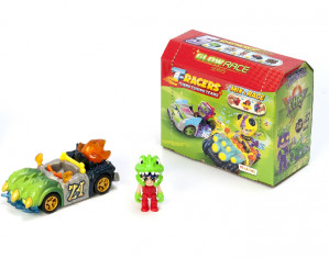T-RACERS IV GLOW RACE CAR & RACER BOX