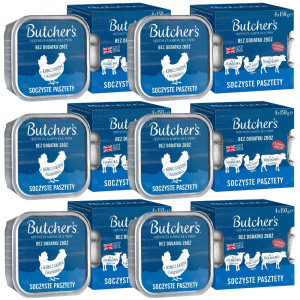 BUTCHER'S Original mix smaków soczyste pasztety z wątróbką lub nerkami karma dla psa 24x150g (6x(4x150g))