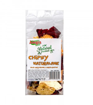 ALEGIA Chipsy naturalne - przysmak dla gryzoni i królika - 90 g
