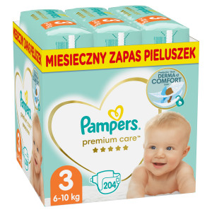 Pampers Pieluchy Premium Monthly Box S3 204