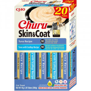 INABA Churu Skin&Coat Tuna recipe - przysmak dla kota - 20x14g