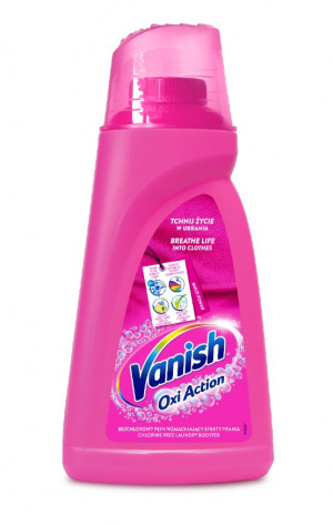VANISH Oxi Action Pink Odplamiacz Kolor Płyn 1l