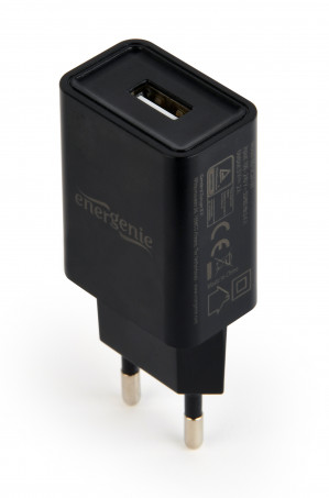 ENERGENIE ŁADOWARKA SIECIOWA 230V->USB 2.1A,CZARNA