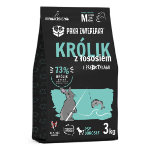PAKA ZWIERZAKA Królik z łososiem M - sucha karma dla psa - 3kg