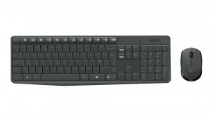 Klawiatura + Mysz Logitech MK235 bezprzewodowa, szara, us