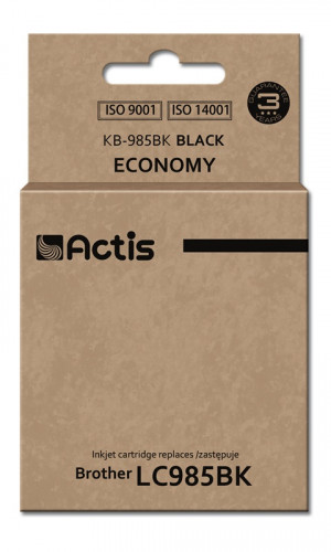 Actis KB-985Bk Tusz do drukarki Brother, Zamiennik Brother LC985BK; Standard; 28,5 ml; czarny.