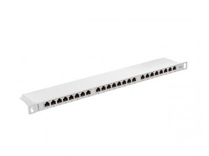 Lanberg patch panel 24 port 0.5u kat.6 ftp szary pps6-0024-s