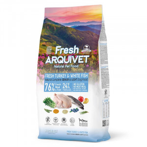 ARQUIVET Fresh Senior & Light Indyk i Ryba - półwilgotna karma dla psa - 10kg