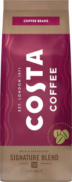 Costa Coffee Signature Dark kawa ziarnista 1kg + KUBEK CERAMICZNY Z POKRYWKĄ COSTA COFFEE