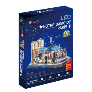Cubic Fun Puzzle 3D LED Katedra Notre Dame