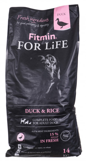 FITMIN For Life Adult Duck & Rice - sucha karma dla psa - 14kg