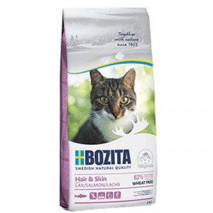 BOZITA Hair & Skin Wheat free Salmon - sucha karma dla kotów z problemami ze skórą i sierścią - 2kg