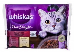 Whiskas Sasz Potr Pur Deli Woł/Kur 4x85g