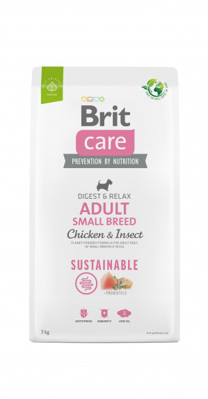 BRIT Care Sustainable Adult Small Breed Chicken & Insect - sucha karma dla psa - 7 kg