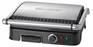 Grill elektryczny Clatronic KG 3487 (2000W stołowy-zamykany, czarno-srebrny)