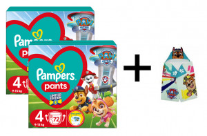 PAMPERS Pieluchy WB Paw Patrol rozm.4 9-15kg 72szt