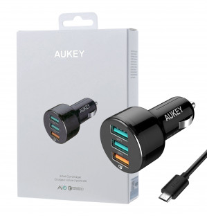 AUKEY ŁADOWARKA SAMOCHODOWA CC-T11 42W 3XUSB QC