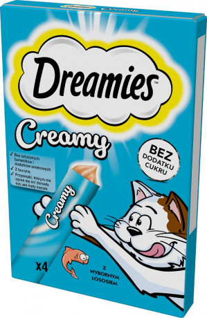 Dreamies Creamy Łosoś 4x10g
