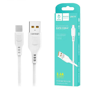 DENMEN KABEL USB MICRO BIAŁY 1M D01V