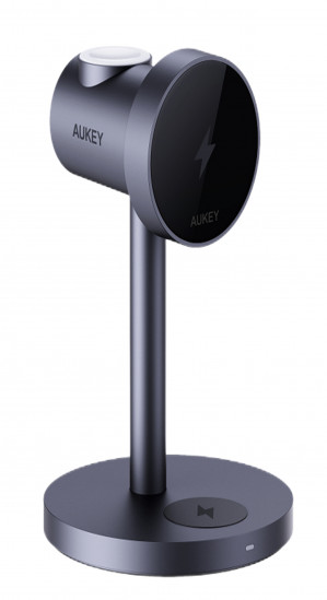 AUKEY ŁADOWARKA INDUKCYJNA 3W1, QI 2, 15W