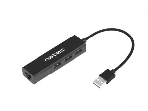 NATEC HUB USB 2.0 DRAGONFLY 3 PORTY + RJ45