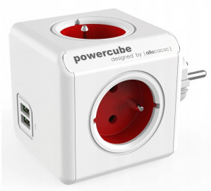 Allocacoc Przedłużacz PowerCube Original USB Red