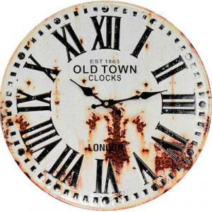 Zegar ścienny TECHNOLINE 596644 Vintage Retro Old Town Metal Loft 40 cm