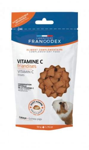 FRANCODEX Przysmaki z witaminą C dla świnek morskich 50 g
