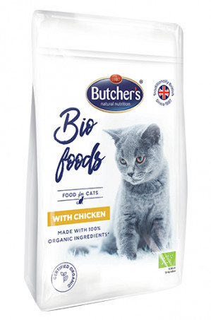 Butcher'S BIO Foods with chicken - sucha karma z kurczakiem dla dorosłych kotów - 800g