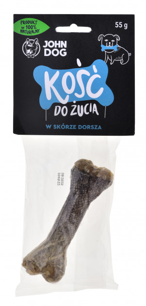 John Dog Kość do żucia z dorszem w skórze z dorsza 12cm / 1 szt