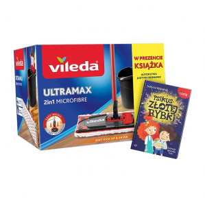 Mop i wiaderko Vileda Ultramax BOX + książka dla dzieci „Psikus złotej rybki”