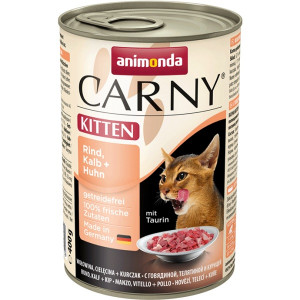 ANIMONDA Carny Kitten smak: wołowina, cielęcina i kurczak 400g