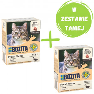 BOZITA Kaczka w sosie - mokra karma dla kota - 370g + GRATIS!