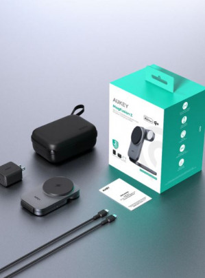 AUKEY ŁADOWARKA INDUKCYJNA 3W1 QI 2.0,15W,IP/AW/AP