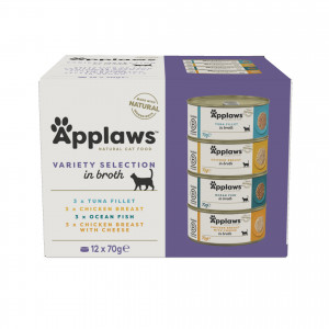 APPLAWS Mix smaków w rosole - mokra karma dla kota - 12x70g