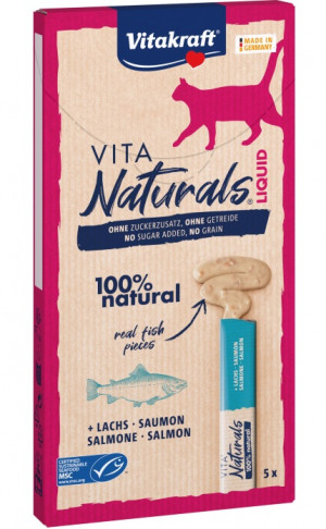 VITAKRAFT Vita Naturals Liquid Łosoś - przysmak dla kota - 5x15 g