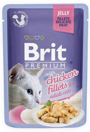 BRIT Premium Chicken Fillets in Jelly - mokra karma dla kota - 85 g