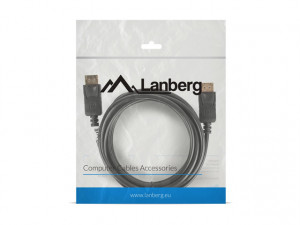 LANBERG KABEL DISPLAYPORT M/M 3M, 4K, CZARNY