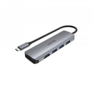 UNITEK HUB USB-C 3XUSB 3.1 GEN1, HDMI, SD/MSD