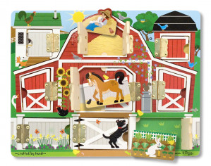 MELISSA & DOUG Magnetyczna Tablica Otwórz i zamknij Farma 14592