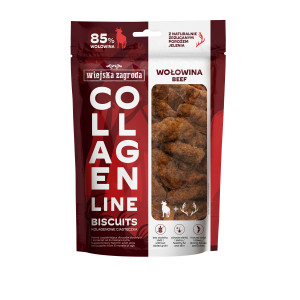 WIEJSKA ZAGRODA Collagen Line Ciasteczka kolagenowe Wołowina - przysmak dla psa - 90g