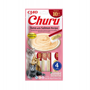 INABA Churu Senior Tuna with Salmon Recipe - przysmak dla kota - 4x14g