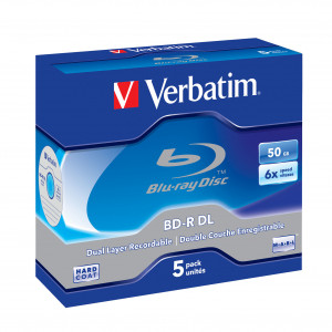 Verbatim BluRay BD-R Dual Layer [ jewel case 5 | 50GB | 6x | Scratchguard Plus ]