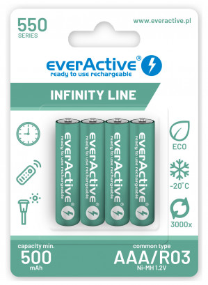 EVERACTIVE AKUMULATORKI R03 NI-MH 550 EVHRL03-550