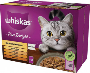 Whiskas Drobiowe Frykasy w galaretce Adult - mokra karma dla kota - saszetka - 12x85 g