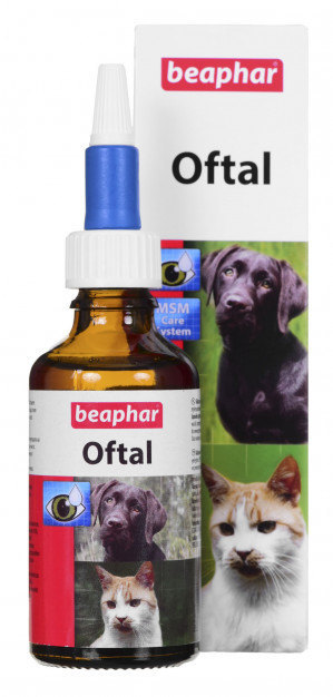 BEAPHAR Oftal - krople do pielęgnacji oczu dla psa i kota - 50ml