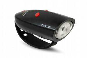 Lampka rowerowa z klaksonem HORNIT Nano Black /Red 6266BLR