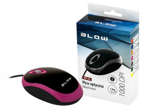 Mysz optyczna BLOW MP-20 USB różowa