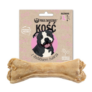 PAKA ZWIERZAKA Kość z dodatkiem żwacza L 13,5 cm - przysmak dla psa - 70g